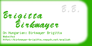 brigitta birkmayer business card